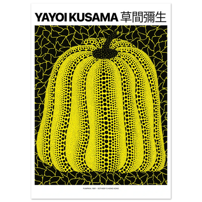 "Pumpkin, 1981" von Yayoi Kusama, Hochwertiger Kunstdruck,  21x29.7 cm / 8x12"-A3 (29.7 x 42  cm)-45x60 cm / 18x24″-50x70 cm / 20x28″-60x80 cm / 24x32″-70x100 cm / 28x40″,  Printree.ch