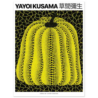 "Pumpkin, 1981" von Yayoi Kusama, Hochwertiger Kunstdruck,  21x29.7 cm / 8x12"-A3 (29.7 x 42  cm)-45x60 cm / 18x24″-50x70 cm / 20x28″-60x80 cm / 24x32″-70x100 cm / 28x40″,  Printree.ch