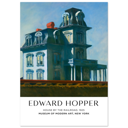 House by the Railroad, 1925 – Edward Hopper, Hochwertiger Kunstdruck,  21x29.7 cm / 8x12"-A3 (29.7 x 42  cm)-45x60 cm / 18x24″-50x70 cm / 20x28″-60x80 cm / 24x32″-70x100 cm / 28x40″,  Printree.ch