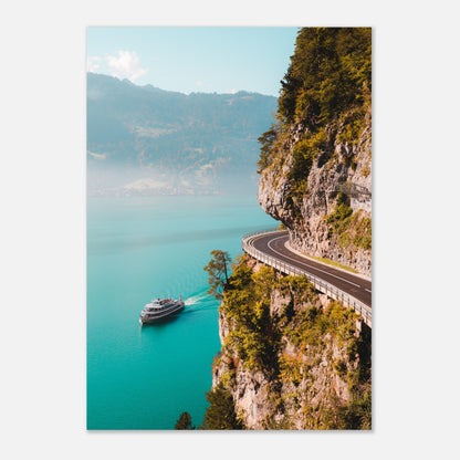 Harmony of street and lake on Lake Thun