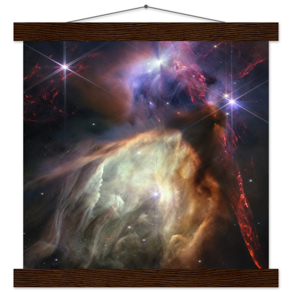 Sterngeburt im Rho Ophiuchi Wolkenkomplex (NIRCam Image)