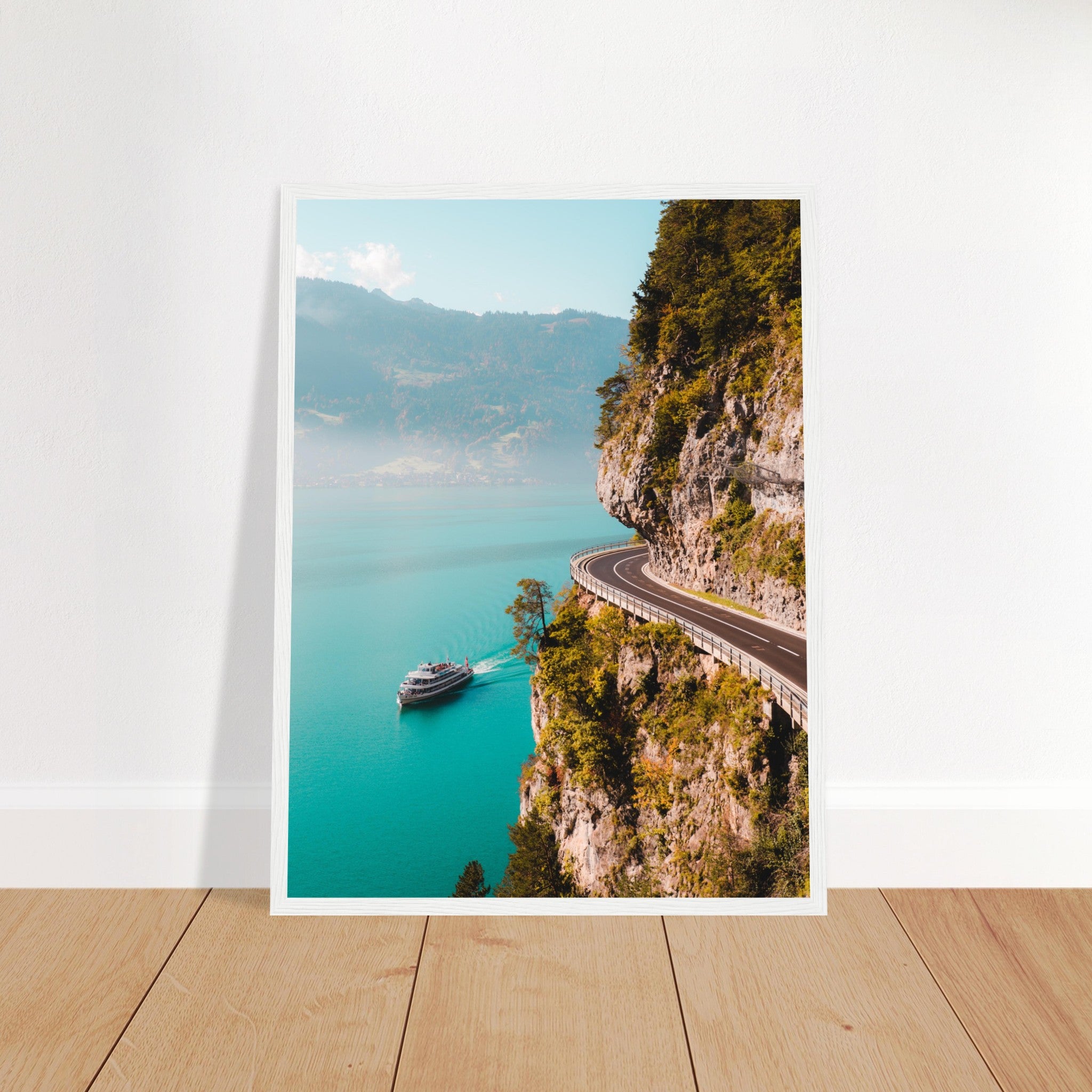 Harmony of street and lake on Lake Thun