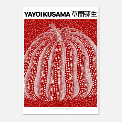 "FBan Pumpkin, 2013" von Yayoi Kusama, Hochwertiger Kunstdruck,  21x29.7 cm / 8x12"-A3 (29.7 x 42  cm)-45x60 cm / 18x24″-50x70 cm / 20x28″-60x80 cm / 24x32″-70x100 cm / 28x40″,  Printree.ch