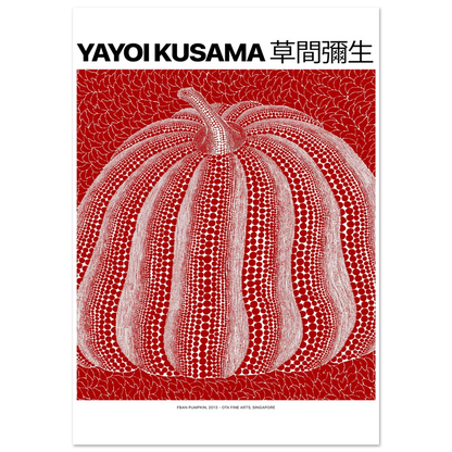 "FBan Pumpkin, 2013" von Yayoi Kusama, Hochwertiger Kunstdruck,  21x29.7 cm / 8x12"-A3 (29.7 x 42  cm)-45x60 cm / 18x24″-50x70 cm / 20x28″-60x80 cm / 24x32″-70x100 cm / 28x40″,  Printree.ch