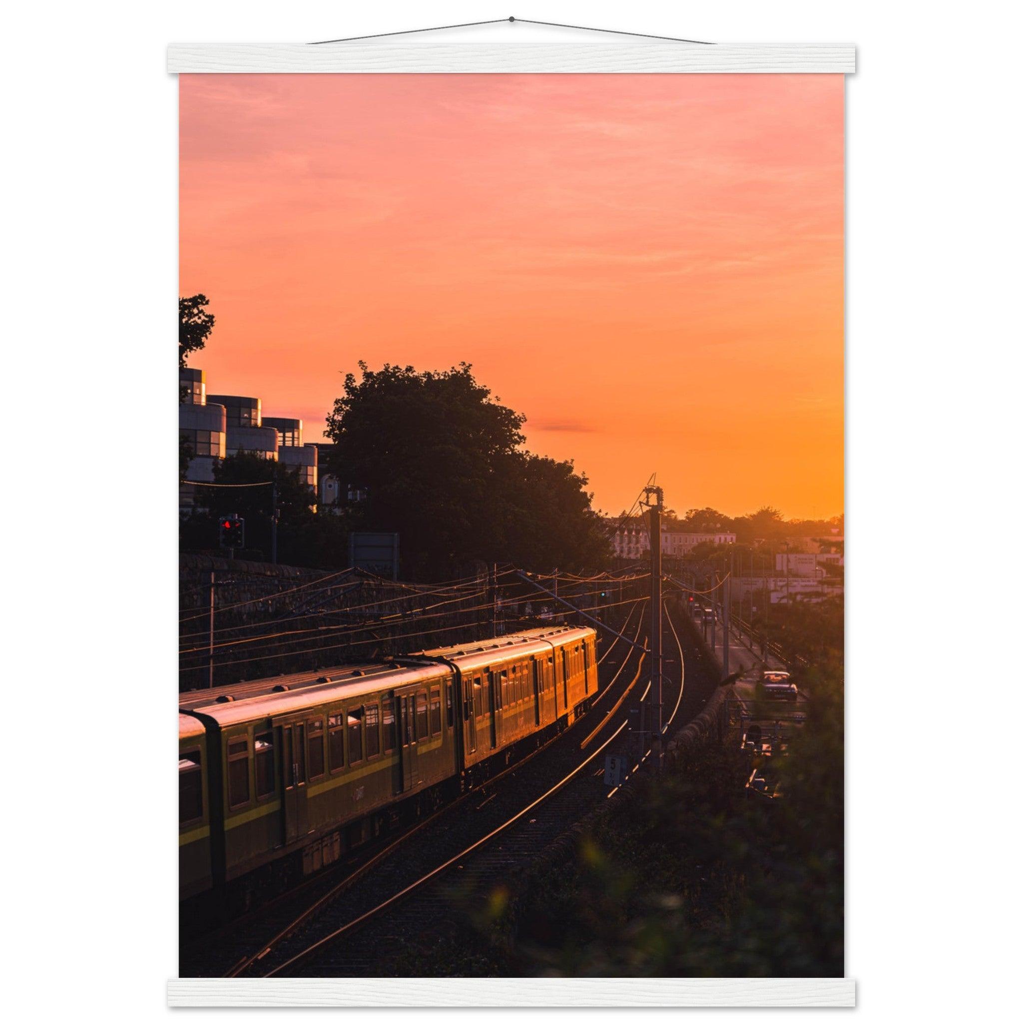 Abendsonne Zug in Dublin - Printree.ch Abendsonne, Bahnhof, Dublin, Eisenbahn, Foto, Fotografie, Irland, Reise, Reisen, Sonnenuntergang, Stadtlandschaft, unsplash, Verkehrsmittel, Zug, öffentlicher Verkehr