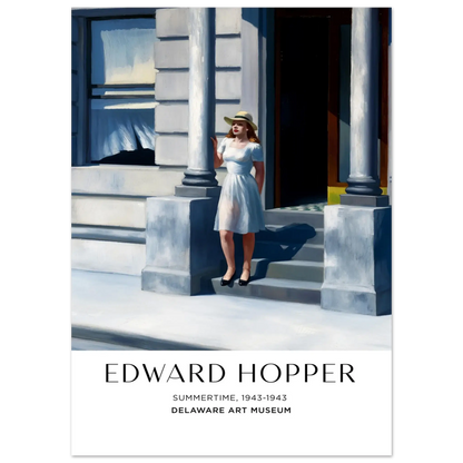 Summertime, 1943 – Edward Hopper, Hochwertiger Kunstdruck,  21x29.7 cm / 8x12"-A3 (29.7 x 42  cm)-45x60 cm / 18x24″-50x70 cm / 20x28″-60x80 cm / 24x32″-70x100 cm / 28x40″,  Printree.ch