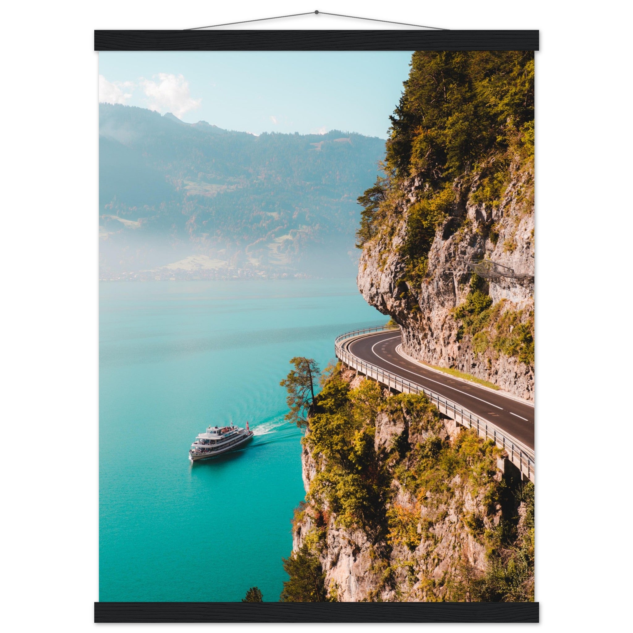 Harmony of street and lake on Lake Thun