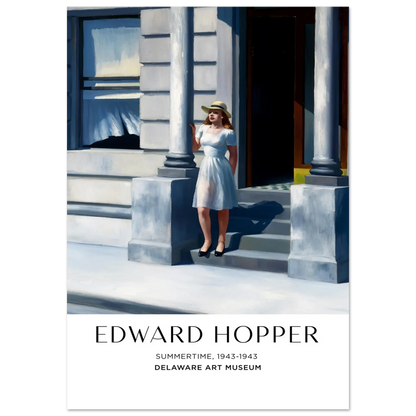 Summertime, 1943 – Edward Hopper, Hochwertiger Kunstdruck,  21x29.7 cm / 8x12"-A3 (29.7 x 42  cm)-45x60 cm / 18x24″-50x70 cm / 20x28″-60x80 cm / 24x32″-70x100 cm / 28x40″,  Printree.ch