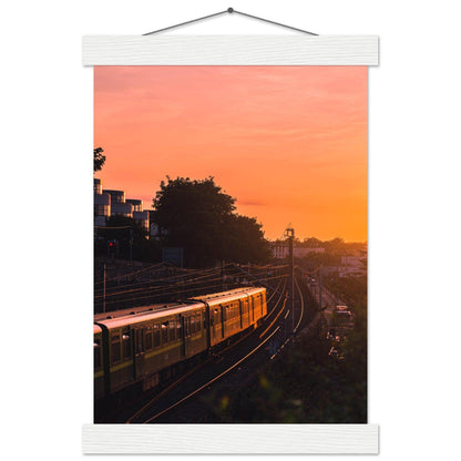 Abendsonne Zug in Dublin - Printree.ch Abendsonne, Bahnhof, Dublin, Eisenbahn, Foto, Fotografie, Irland, Reise, Reisen, Sonnenuntergang, Stadtlandschaft, unsplash, Verkehrsmittel, Zug, öffentlicher Verkehr