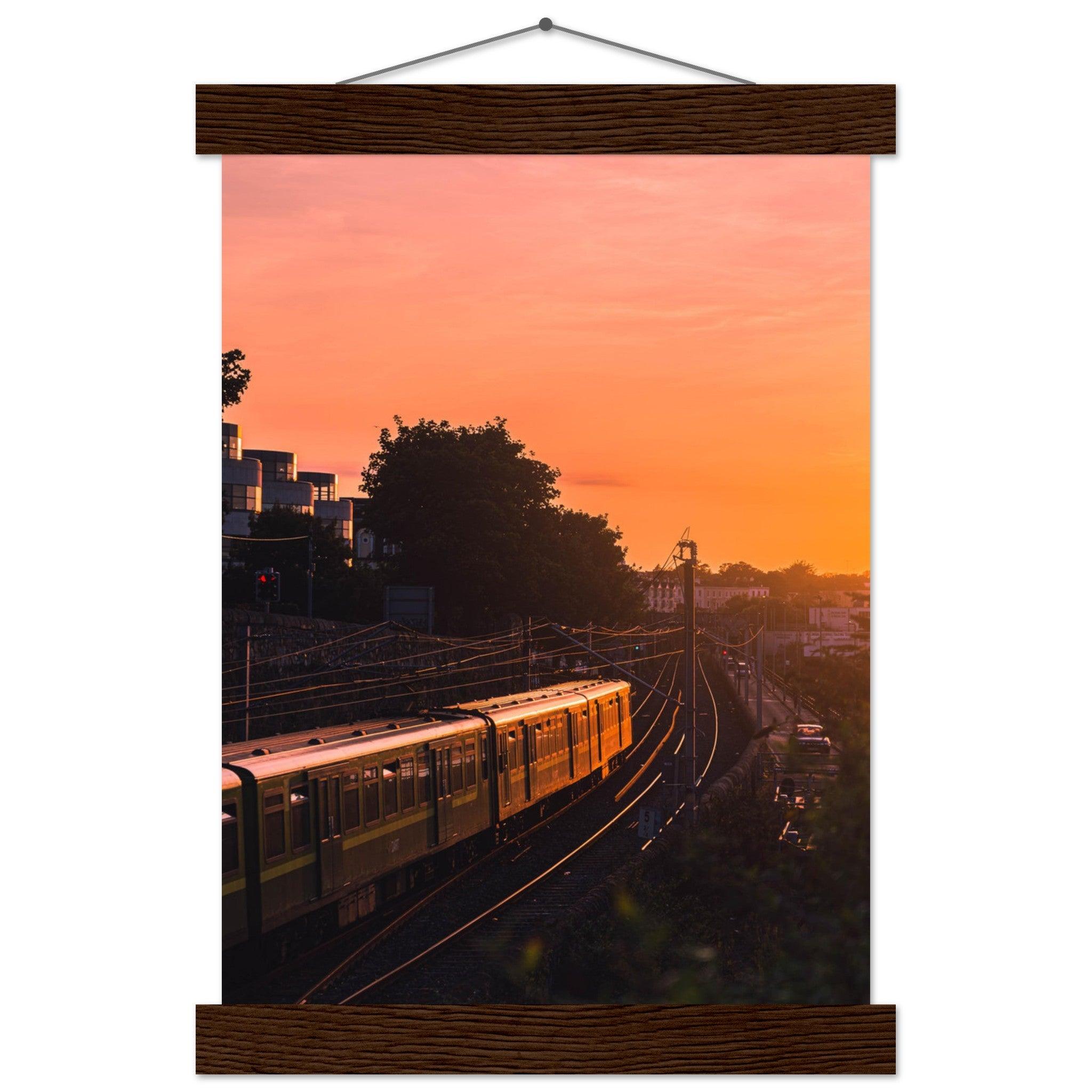 Abendsonne Zug in Dublin - Printree.ch Abendsonne, Bahnhof, Dublin, Eisenbahn, Foto, Fotografie, Irland, Reise, Reisen, Sonnenuntergang, Stadtlandschaft, unsplash, Verkehrsmittel, Zug, öffentlicher Verkehr