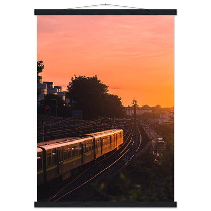 Abendsonne Zug in Dublin - Printree.ch Abendsonne, Bahnhof, Dublin, Eisenbahn, Foto, Fotografie, Irland, Reise, Reisen, Sonnenuntergang, Stadtlandschaft, unsplash, Verkehrsmittel, Zug, öffentlicher Verkehr