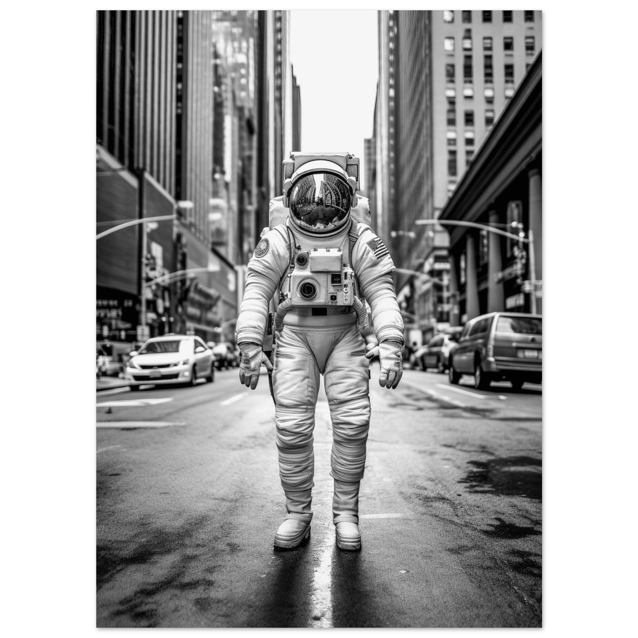 Astronaut 5th Avenue - Printree.ch AI, Andri Hofmann, Poster, Raumfahrt