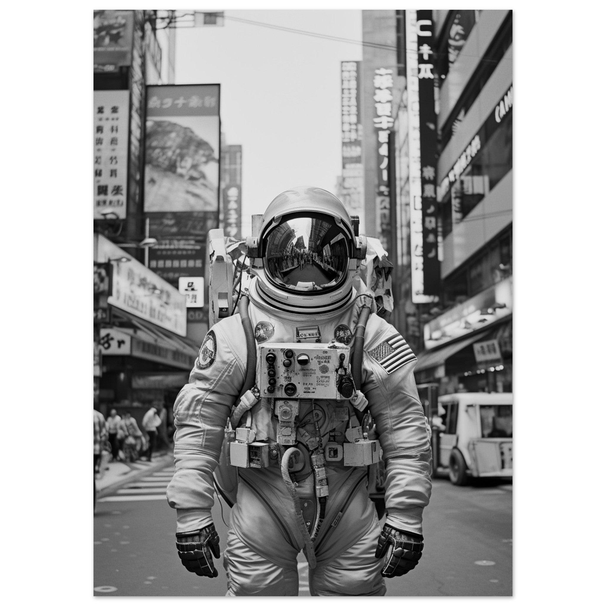 Astronaut Japan - Printree.ch AI, Andri Hofmann, Poster, Raumfahrt