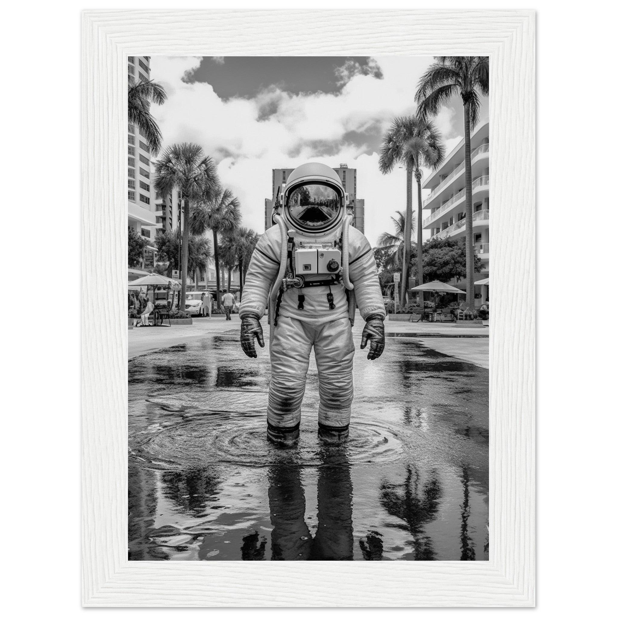 Astronaut Miami - Printree.ch AI, Andri Hofmann, Poster, Raumfahrt