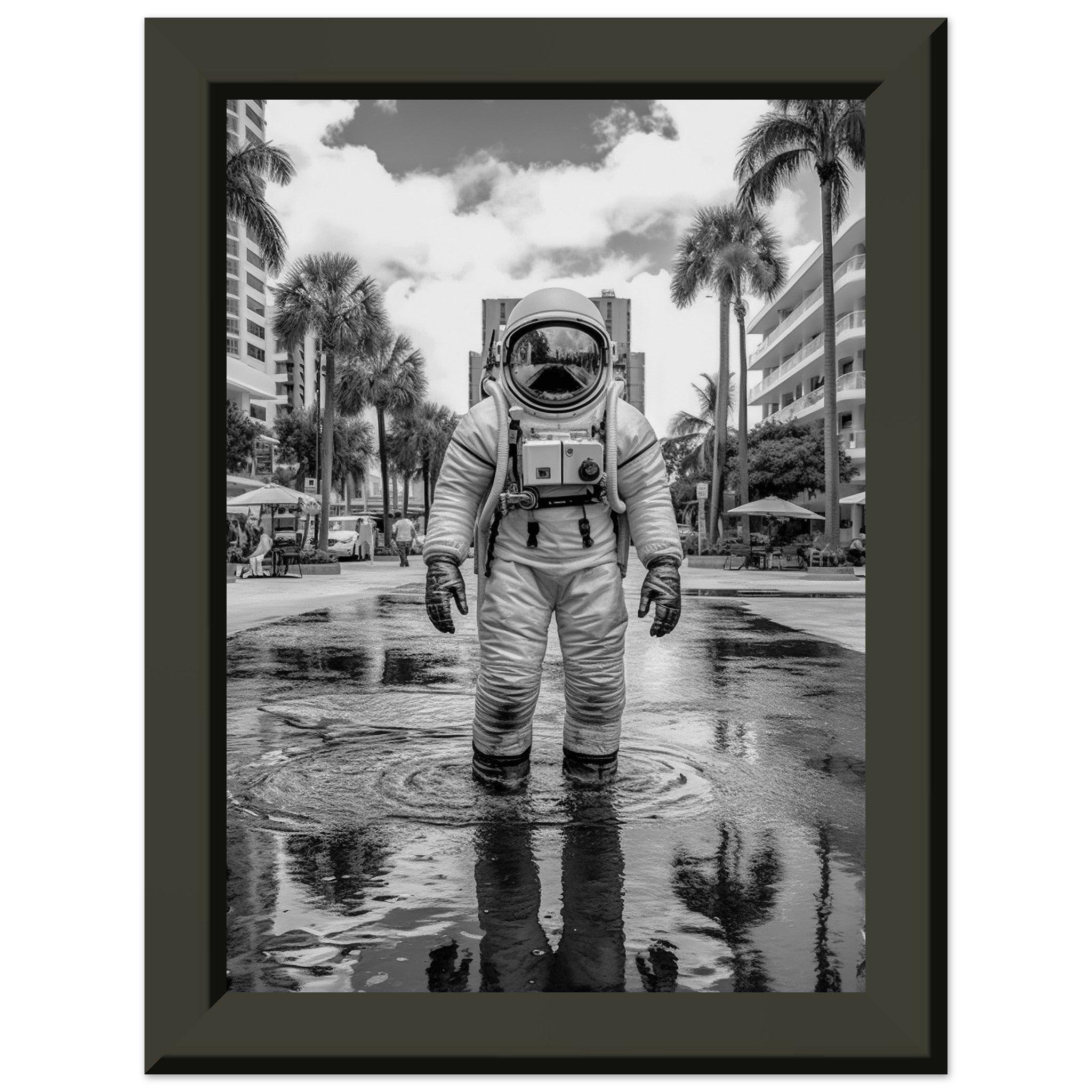 Astronaut Miami - Printree.ch AI, Andri Hofmann, Poster, Raumfahrt