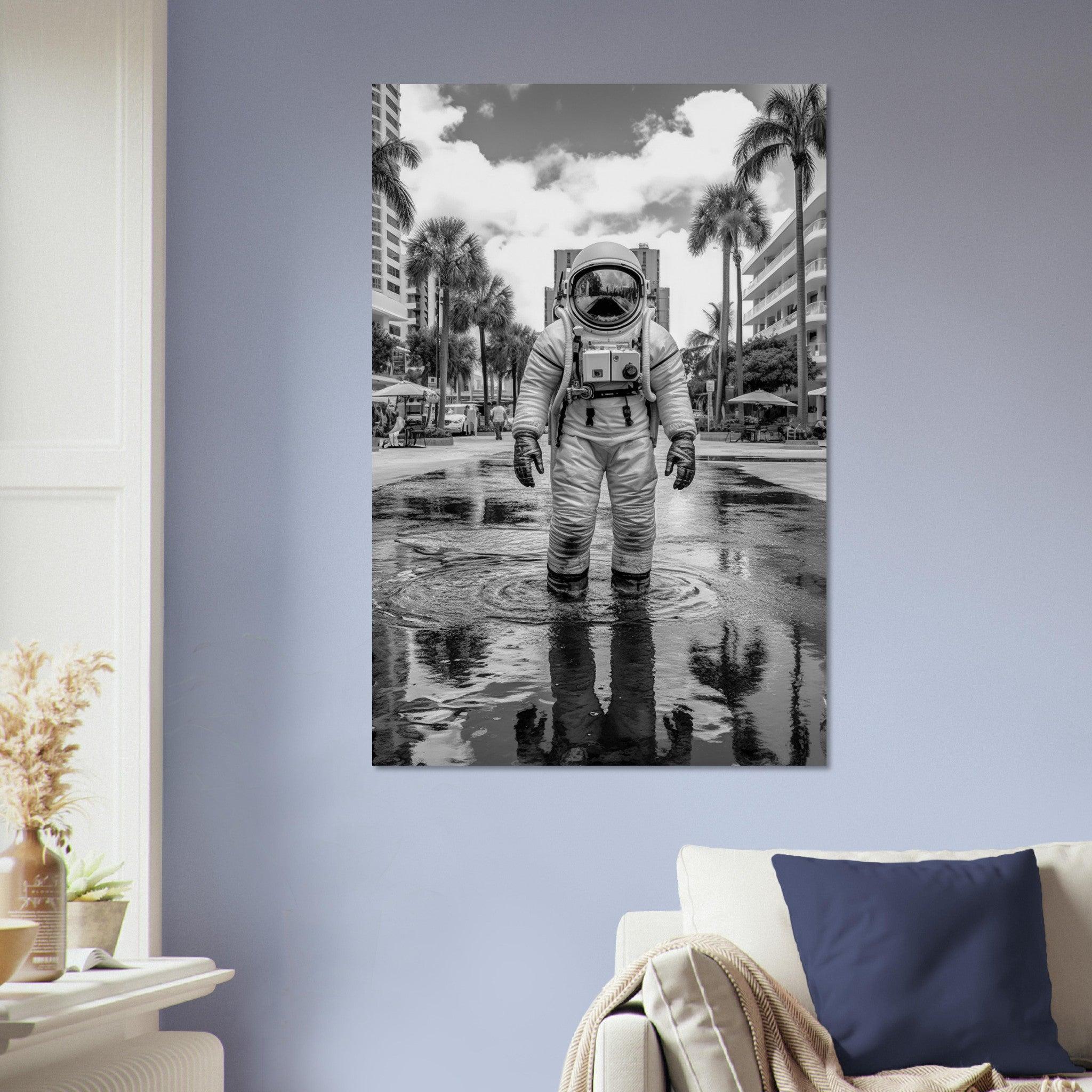 Astronaut Miami - Printree.ch AI, Andri Hofmann, Poster, Raumfahrt