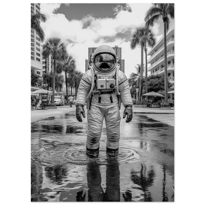 Astronaut Miami - Printree.ch AI, Andri Hofmann, Poster, Raumfahrt