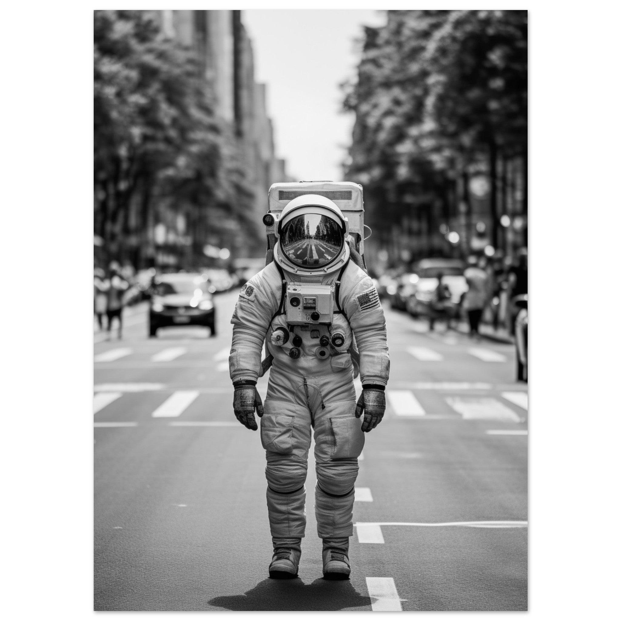 Astronaut Paris - Printree.ch AI, Andri Hofmann, Poster, Raumfahrt