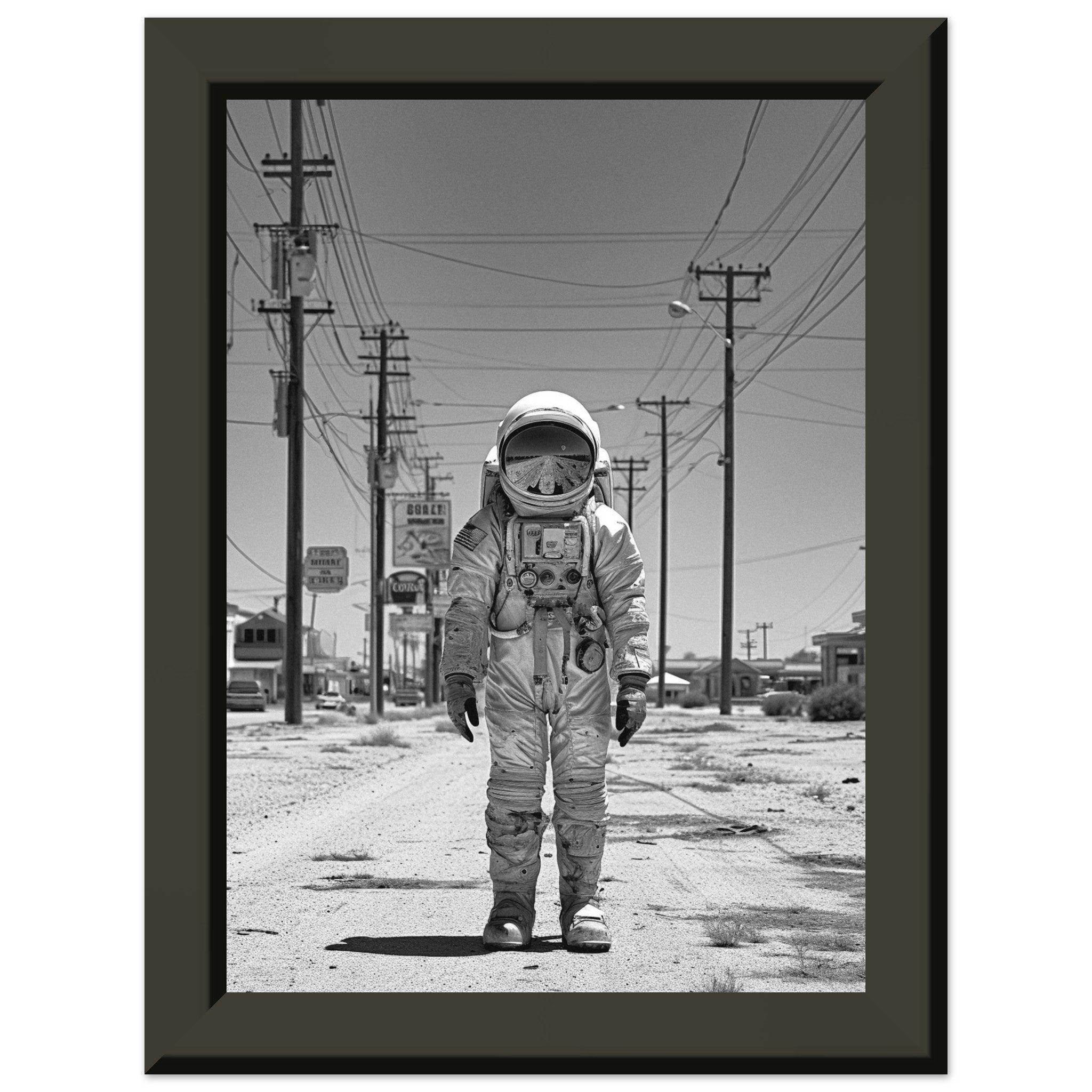 Astronaut Route66 - Printree.ch AI, Andri Hofmann, Poster, Raumfahrt