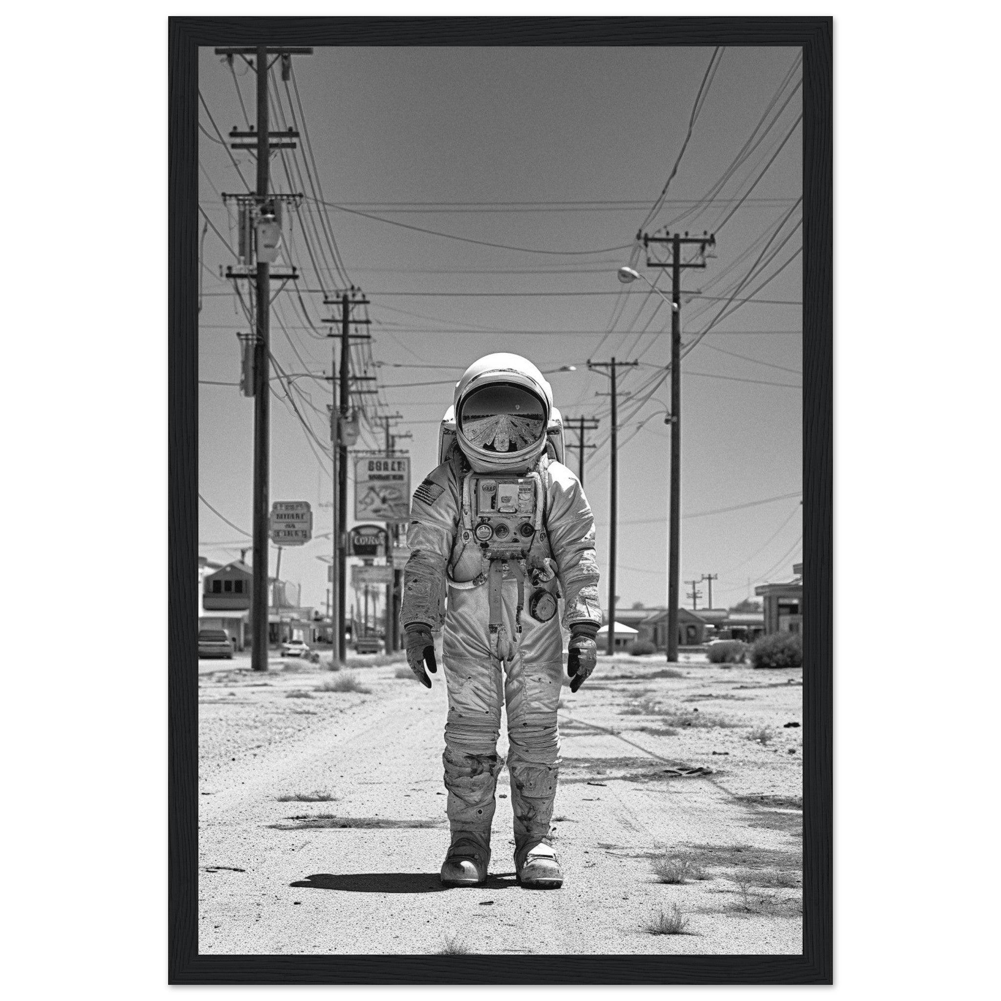 Astronaut Route66 - Printree.ch AI, Andri Hofmann, Poster, Raumfahrt