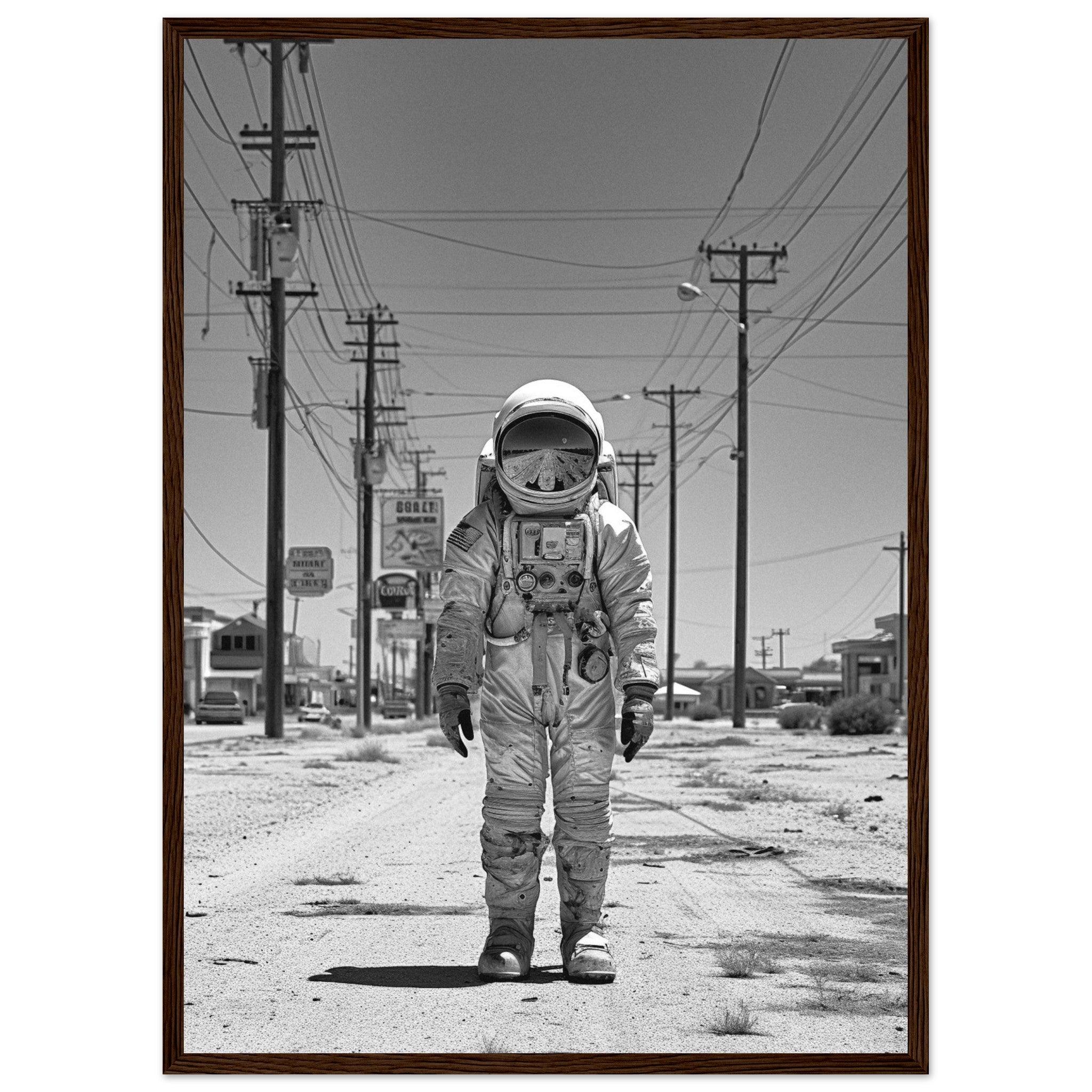 Astronaut Route66 - Printree.ch AI, Andri Hofmann, Poster, Raumfahrt