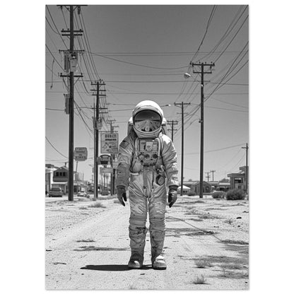 Astronaut Route66 - Printree.ch AI, Andri Hofmann, Poster, Raumfahrt