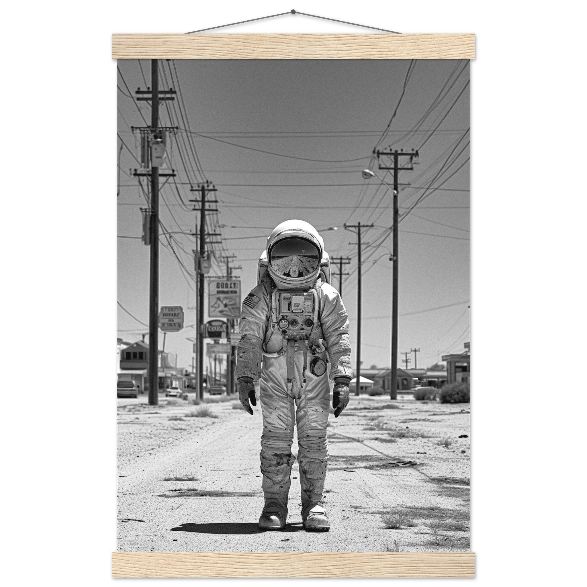 Astronaut Route66 - Printree.ch AI, Andri Hofmann, Poster, Raumfahrt