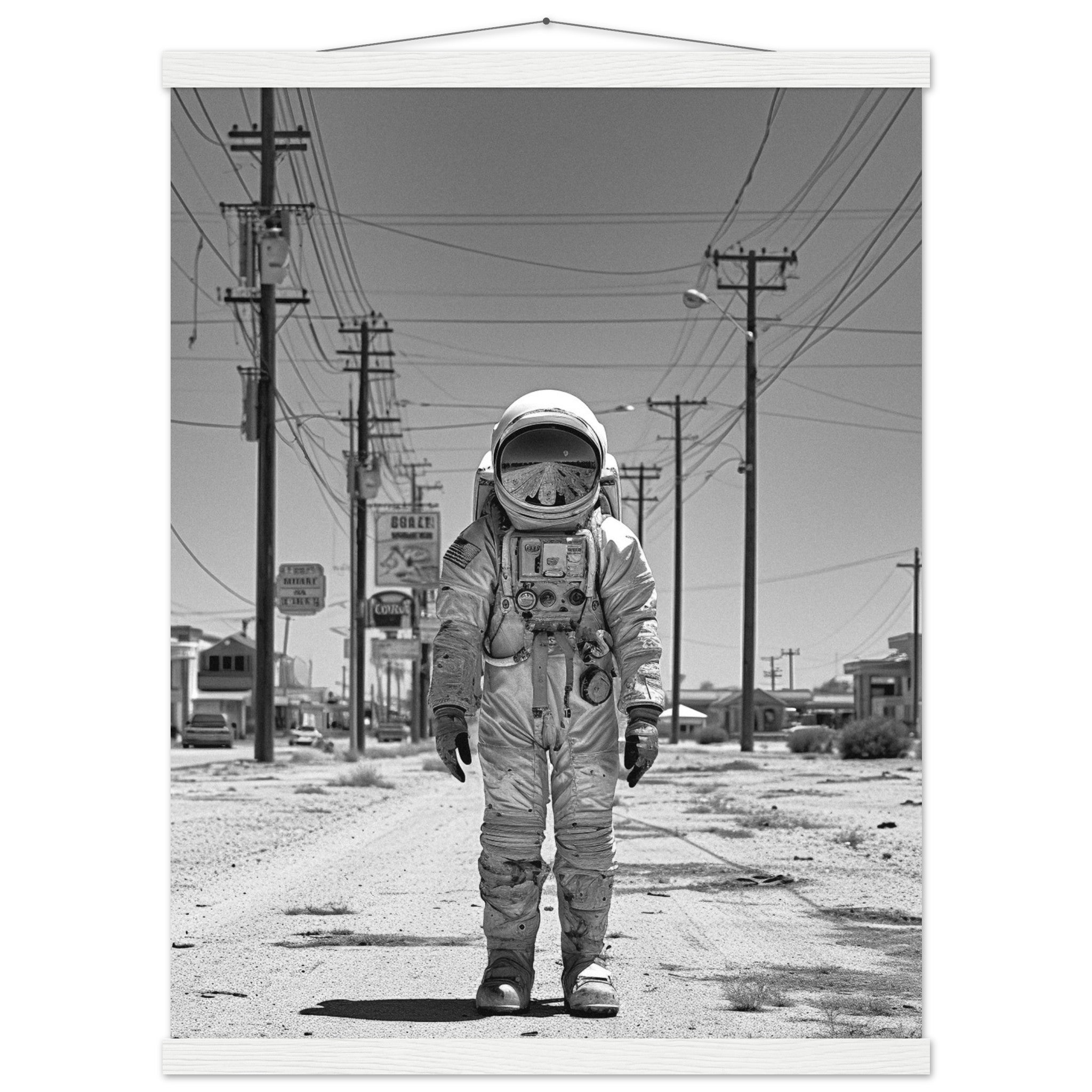 Astronaut Route66 - Printree.ch AI, Andri Hofmann, Poster, Raumfahrt