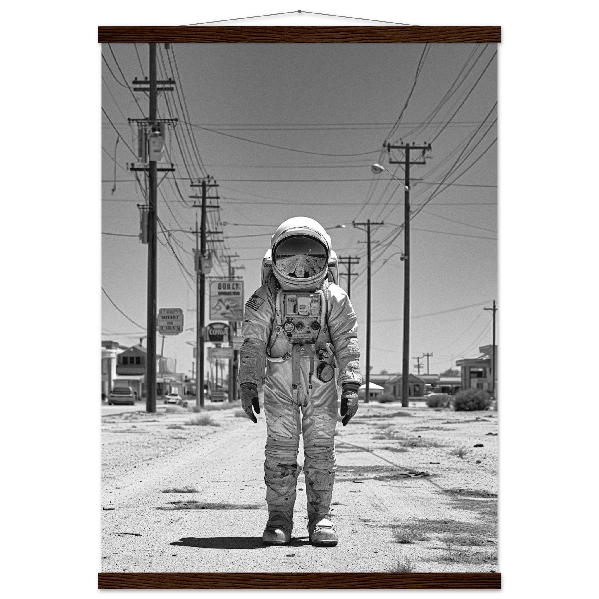 Astronaut Route66 - Printree.ch AI, Andri Hofmann, Poster, Raumfahrt