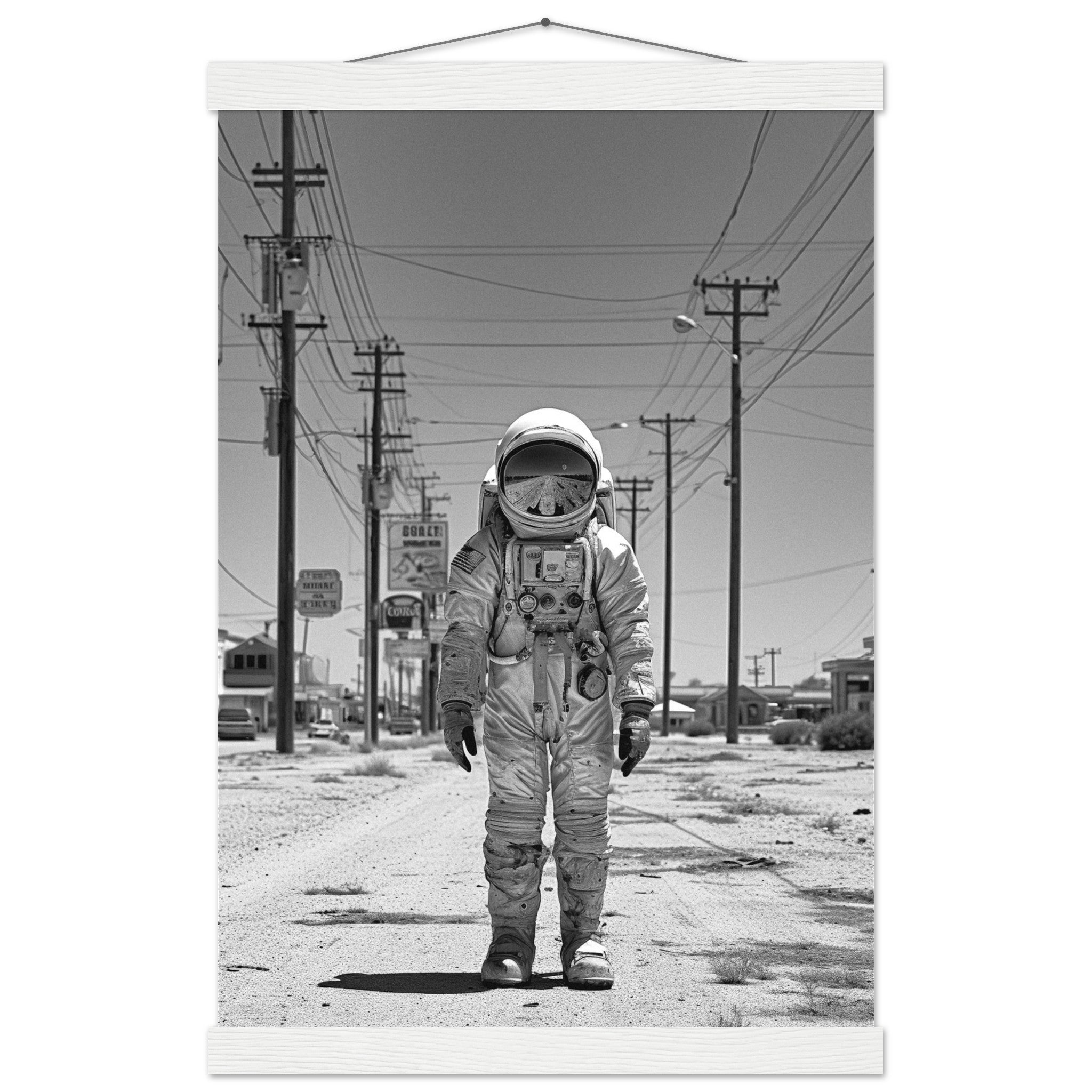 Astronaut Route66 - Printree.ch AI, Andri Hofmann, Poster, Raumfahrt