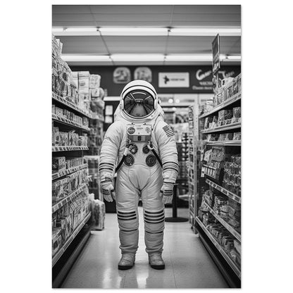 Astronaut Supermarket - Printree.ch AI, Andri Hofmann, Poster, Raumfahrt