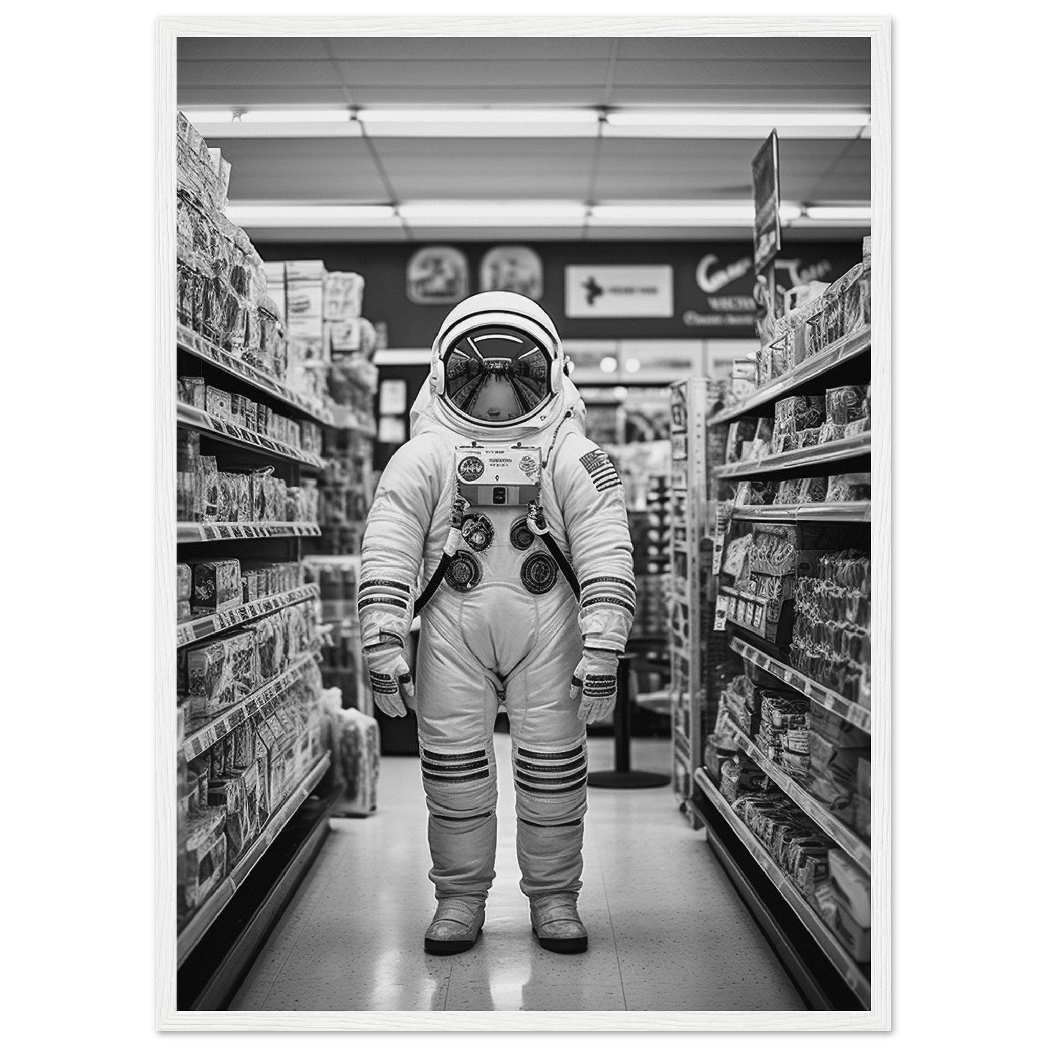 Astronaut Supermarket - Printree.ch AI, Andri Hofmann, Poster, Raumfahrt