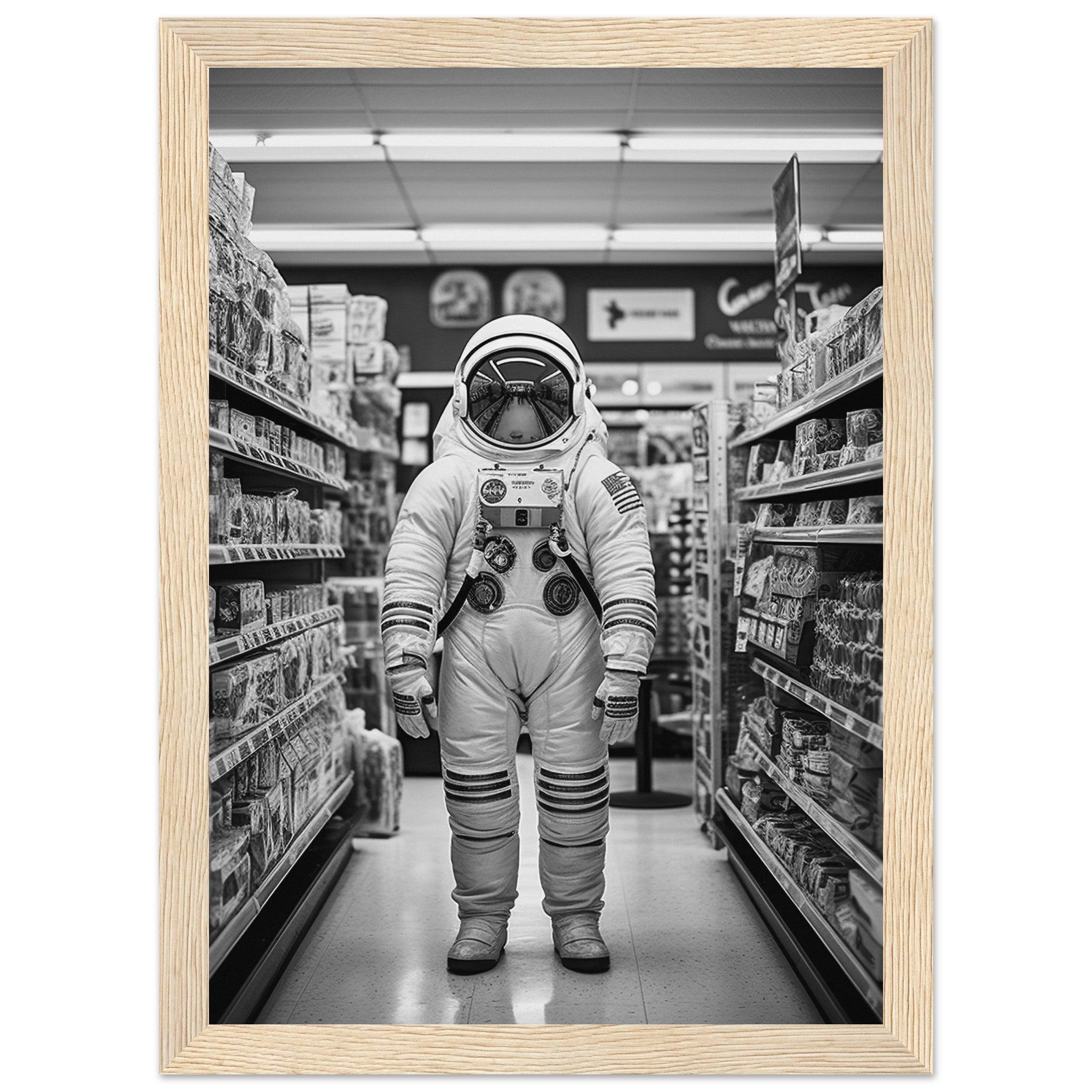 Astronaut Supermarket - Printree.ch AI, Andri Hofmann, Poster, Raumfahrt