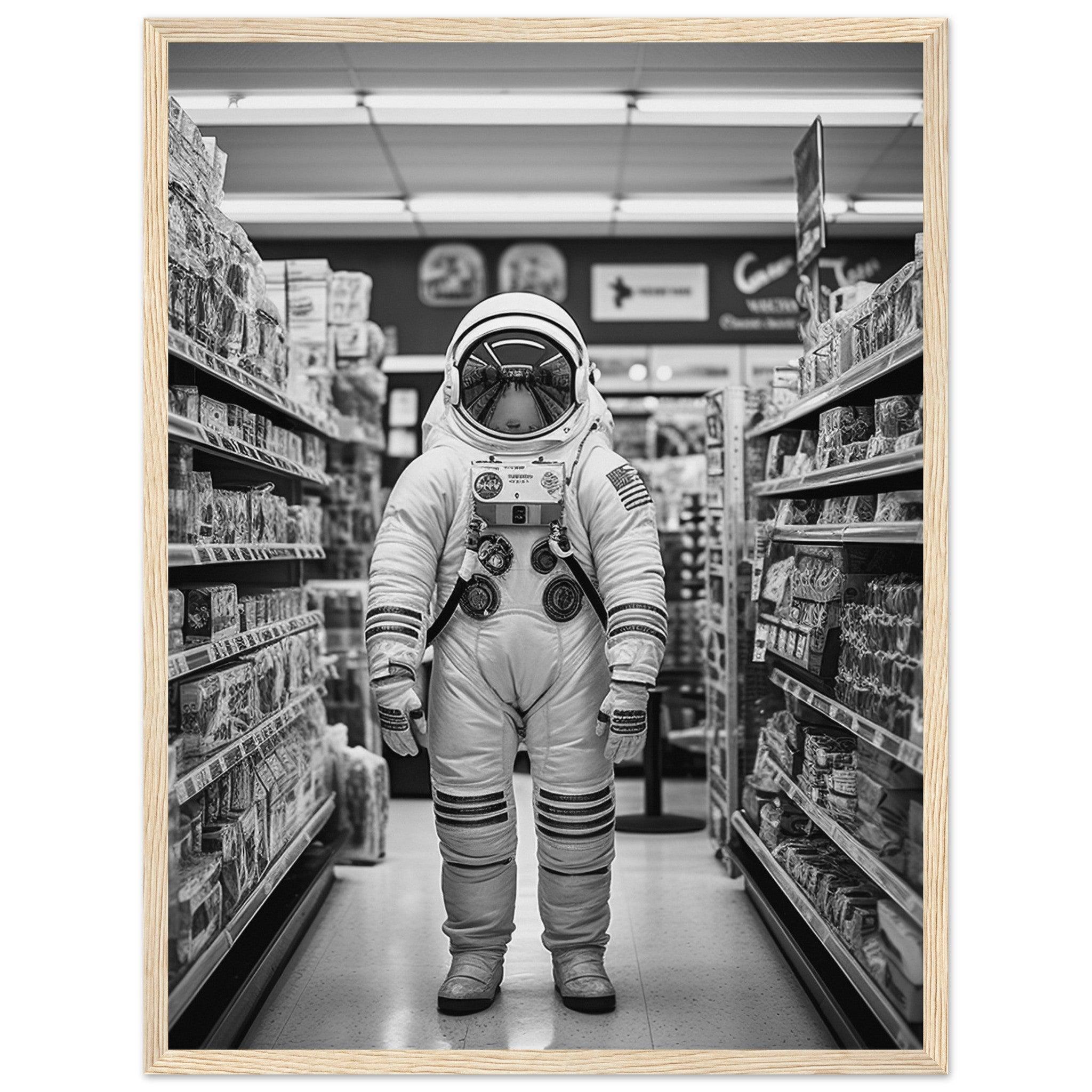 Astronaut Supermarket - Printree.ch AI, Andri Hofmann, Poster, Raumfahrt