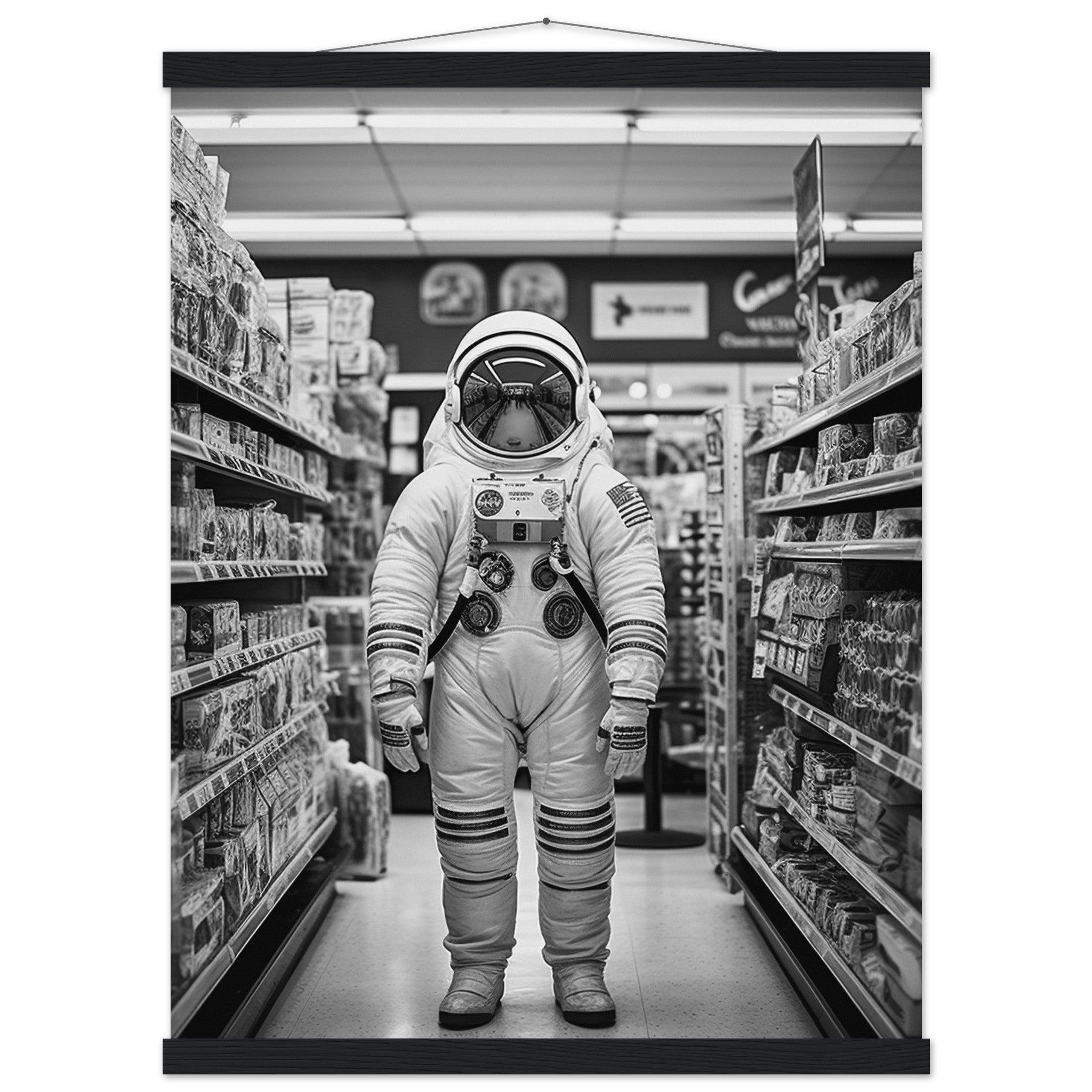 Astronaut Supermarket - Printree.ch AI, Andri Hofmann, Poster, Raumfahrt