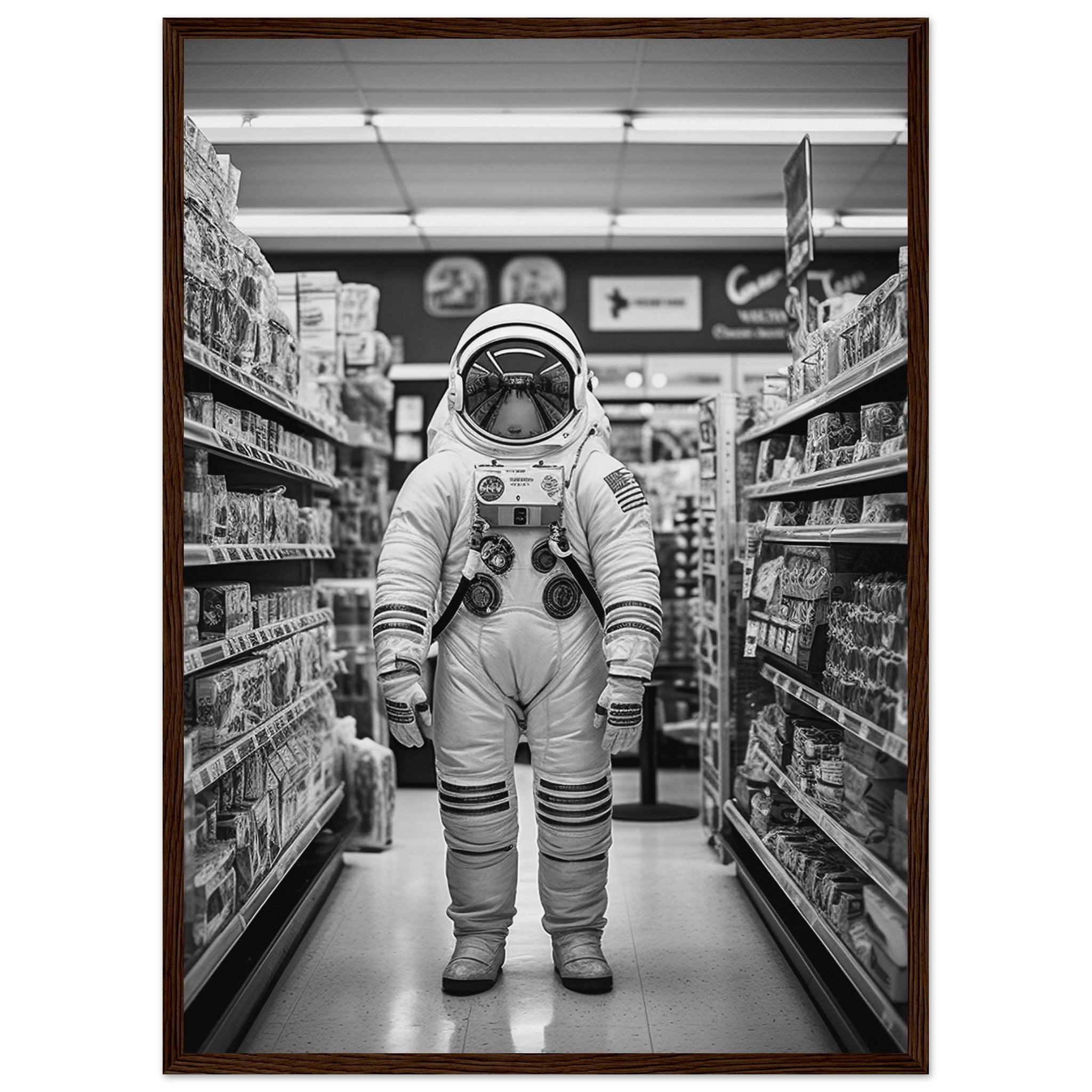 Astronaut Supermarket - Printree.ch AI, Andri Hofmann, Poster, Raumfahrt