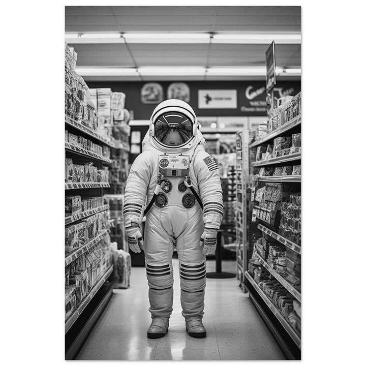 Astronaut Supermarket - Printree.ch AI, Andri Hofmann, Poster, Raumfahrt