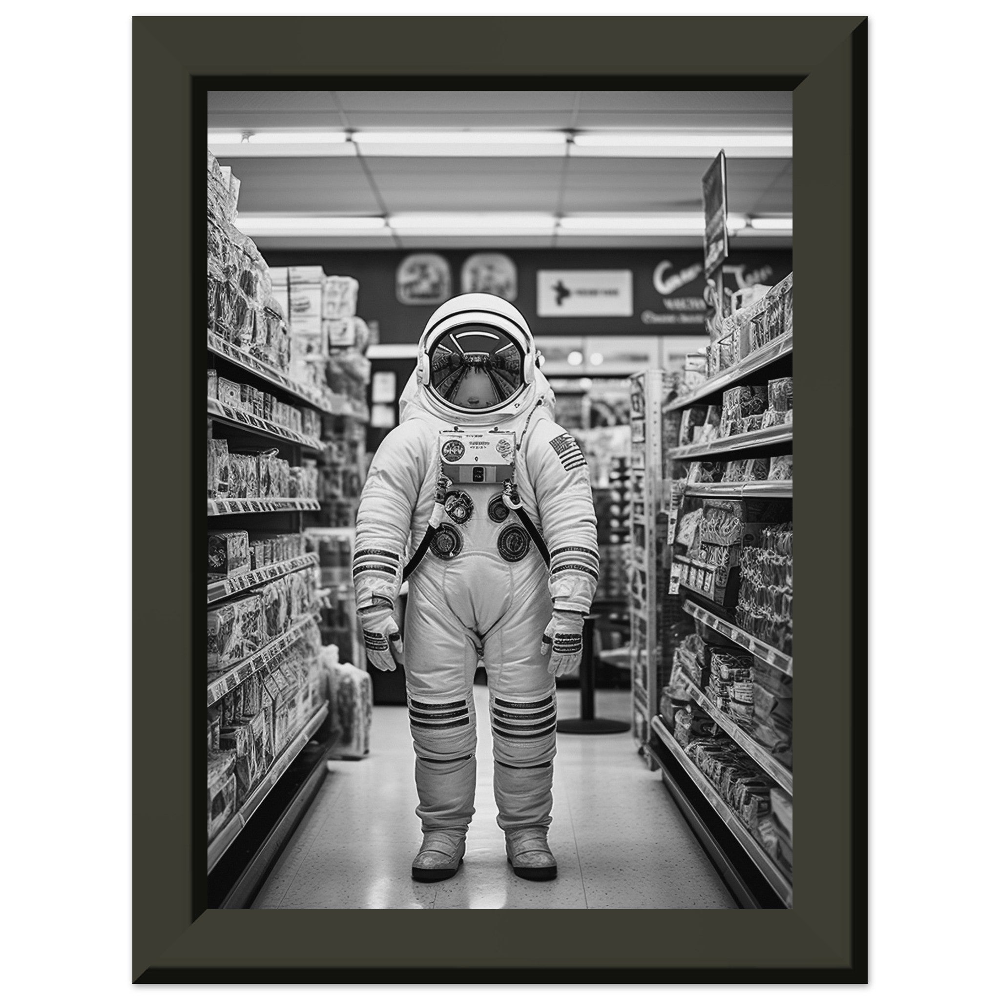 Astronaut Supermarket - Printree.ch AI, Andri Hofmann, Poster, Raumfahrt