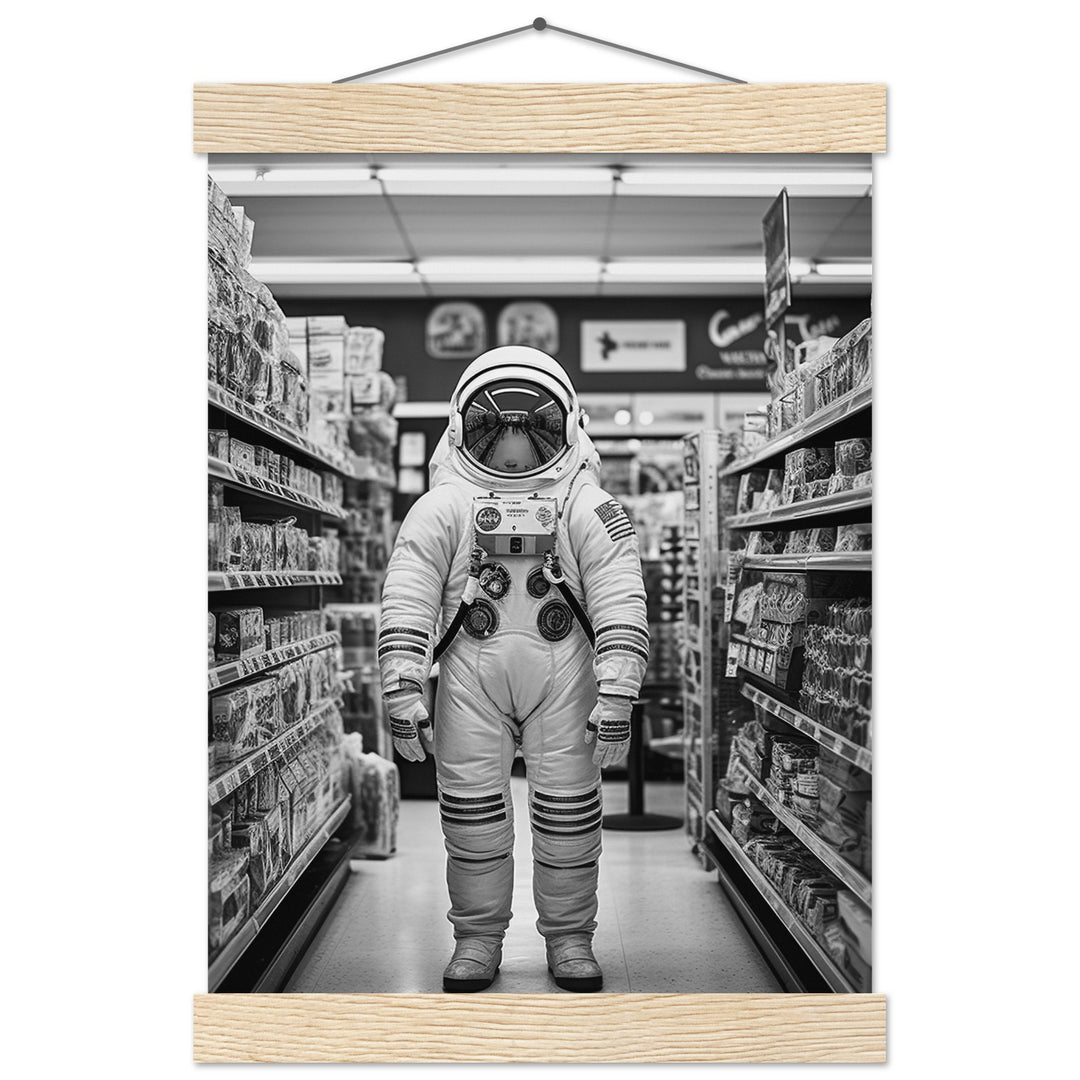 Astronaut Supermarket - Printree.ch AI, Andri Hofmann, Poster, Raumfahrt