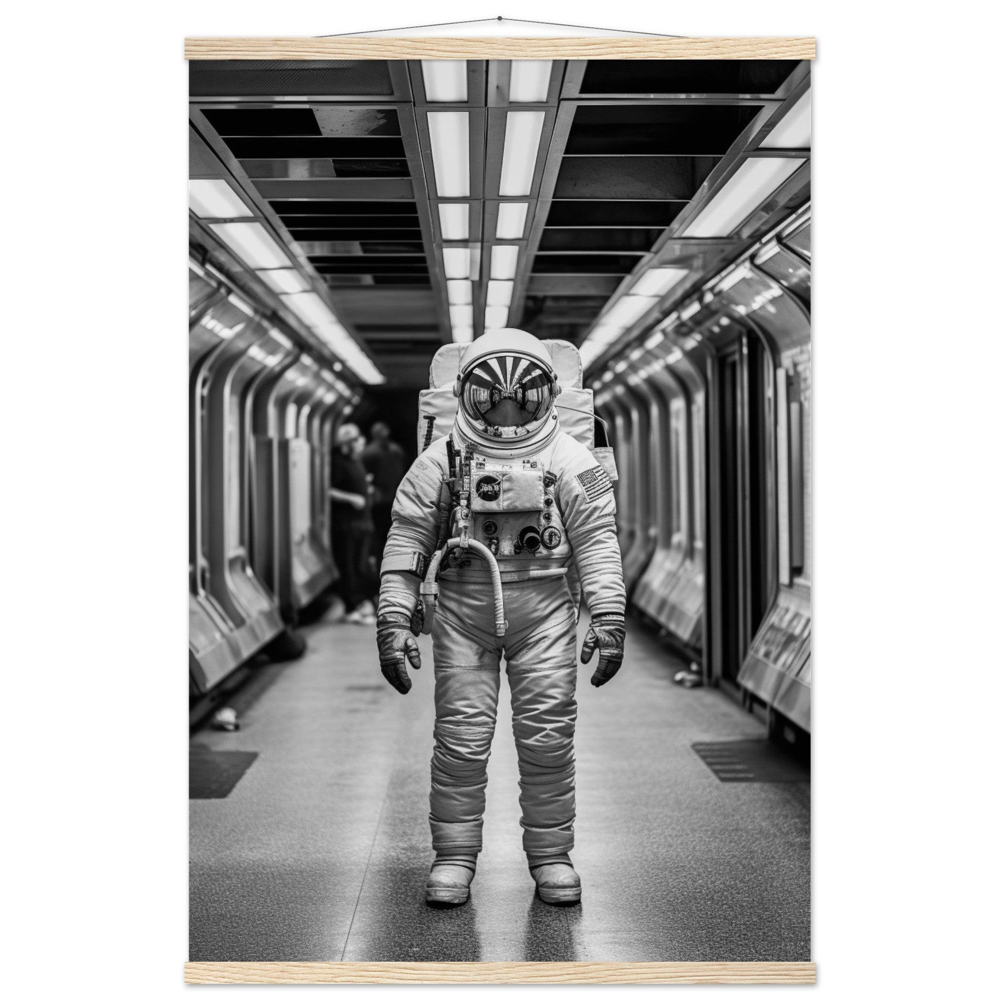 Astronaut Underground - Printree.ch AI, Andri Hofmann, Poster, Raumfahrt