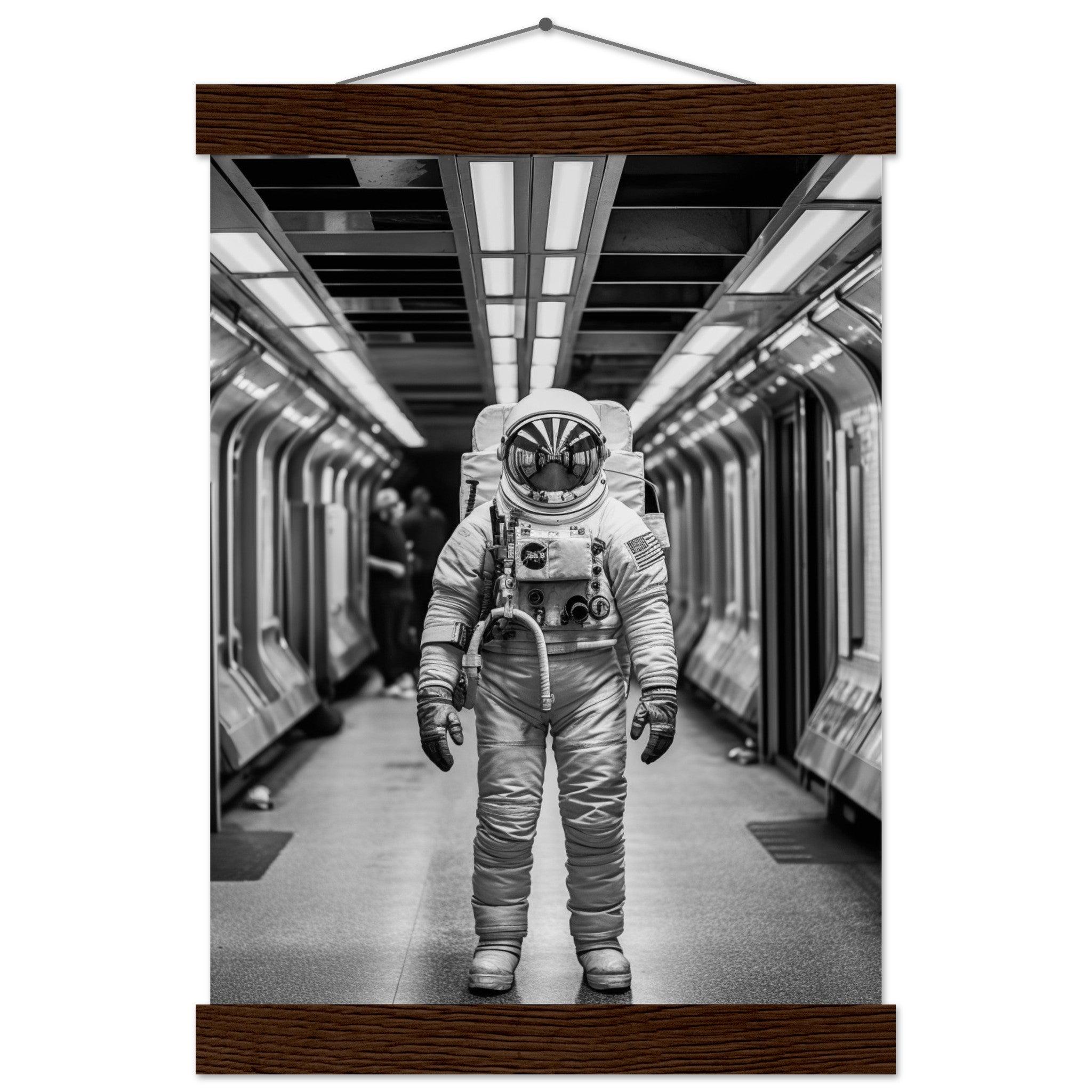 Astronaut Underground - Printree.ch AI, Andri Hofmann, Poster, Raumfahrt