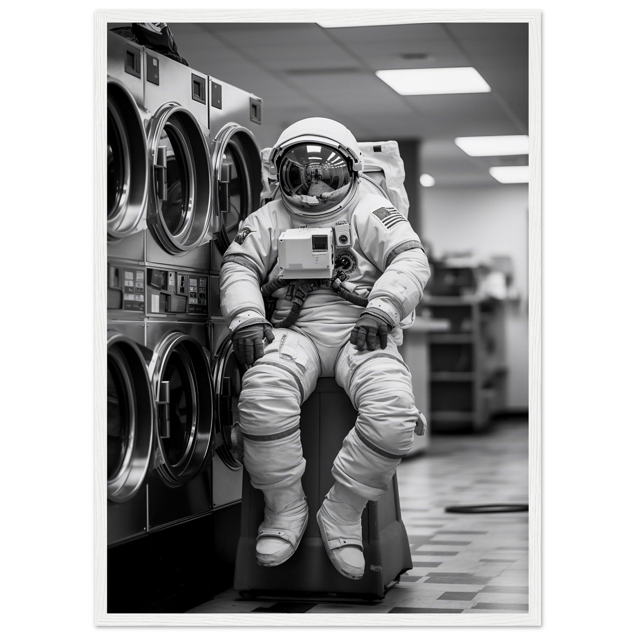 Astronaut Wäscherei (Laundry) - Printree.ch AI, Andri Hofmann, Poster, Raumfahrt