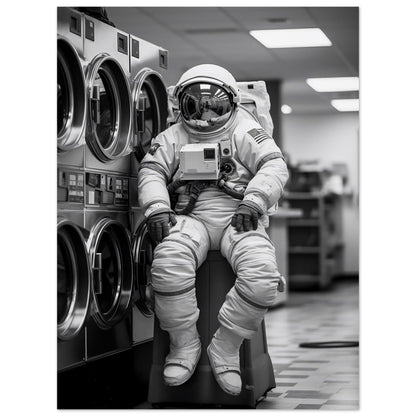 Astronaut Wäscherei (Laundry) - Printree.ch AI, Andri Hofmann, Poster, Raumfahrt