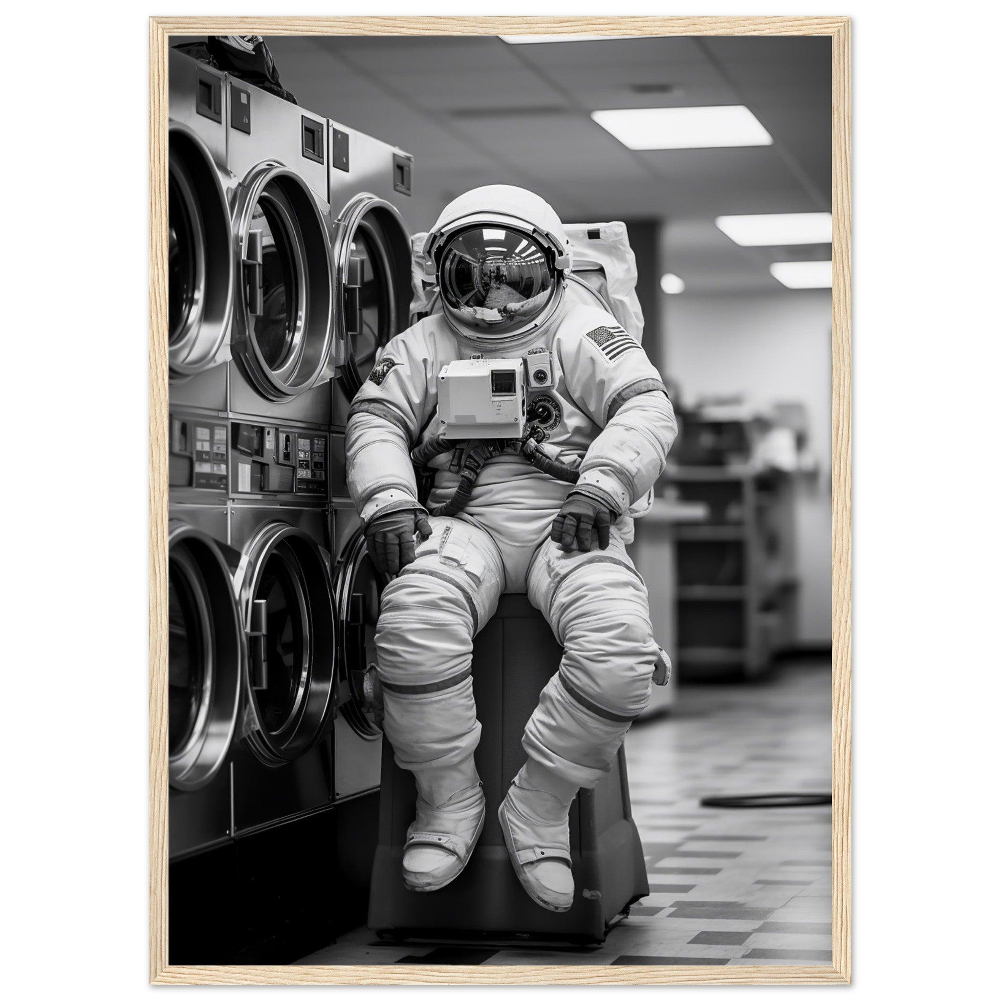 Astronaut Wäscherei (Laundry) - Printree.ch AI, Andri Hofmann, Poster, Raumfahrt