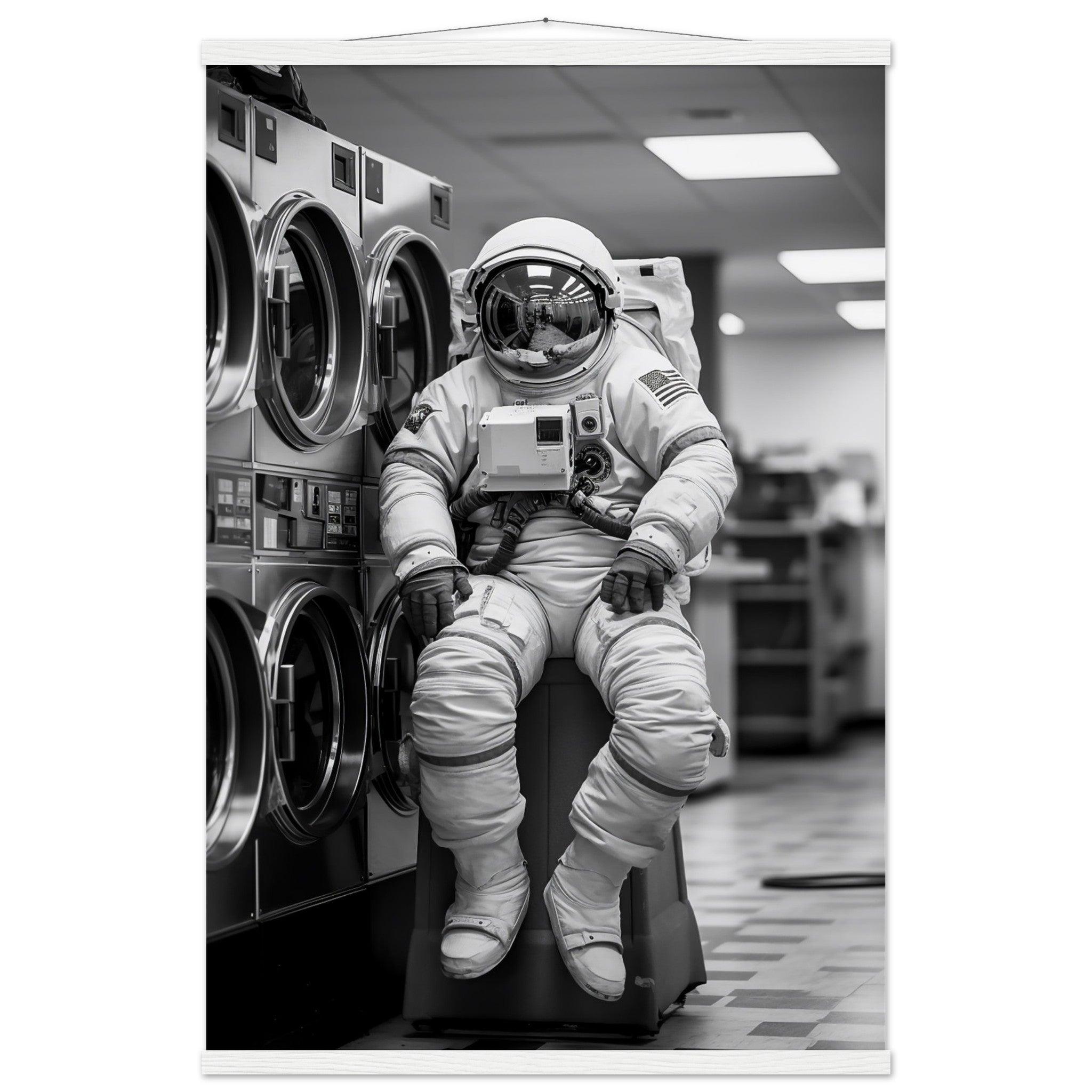 Astronaut Wäscherei (Laundry) - Printree.ch AI, Andri Hofmann, Poster, Raumfahrt