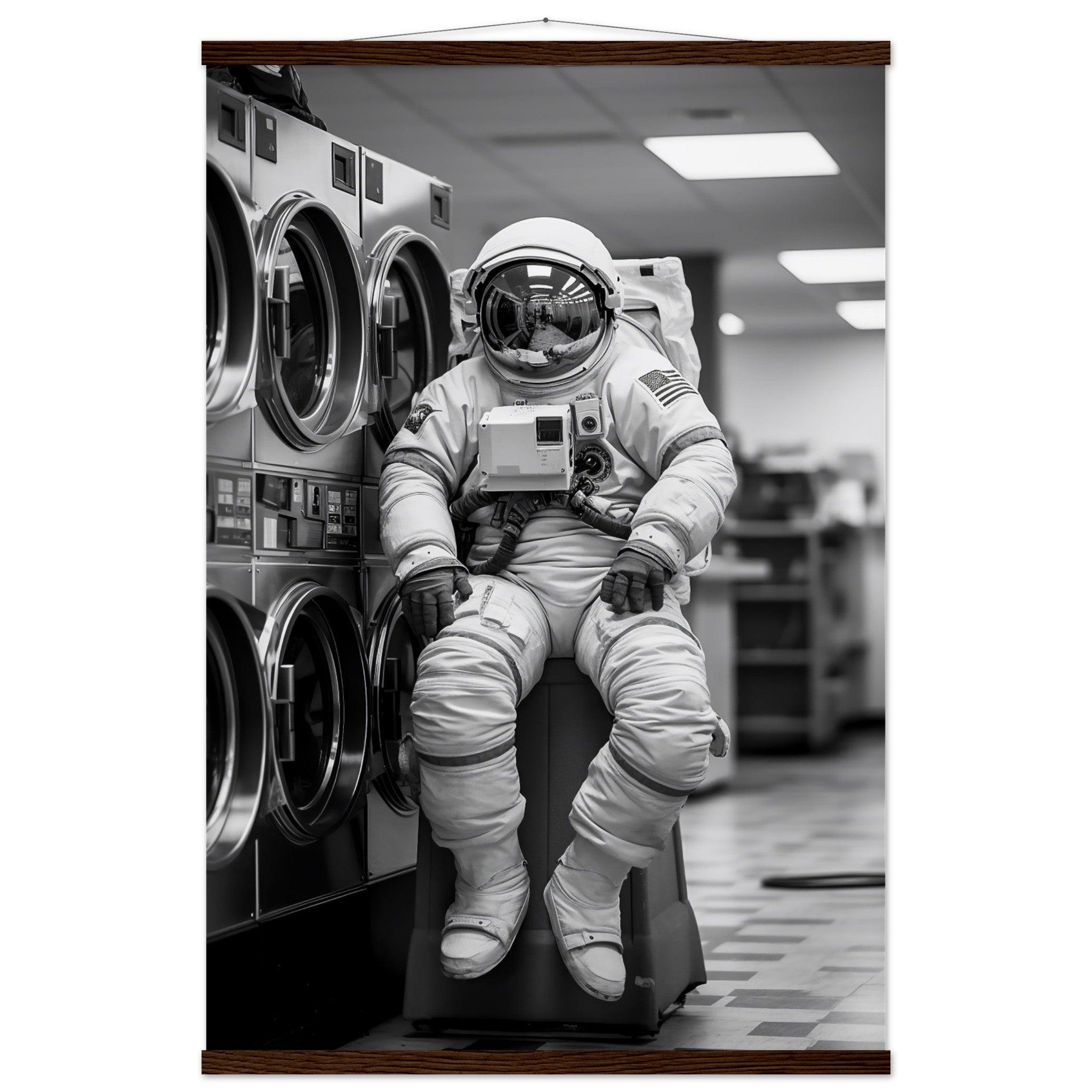 Astronaut Wäscherei (Laundry) - Printree.ch AI, Andri Hofmann, Poster, Raumfahrt