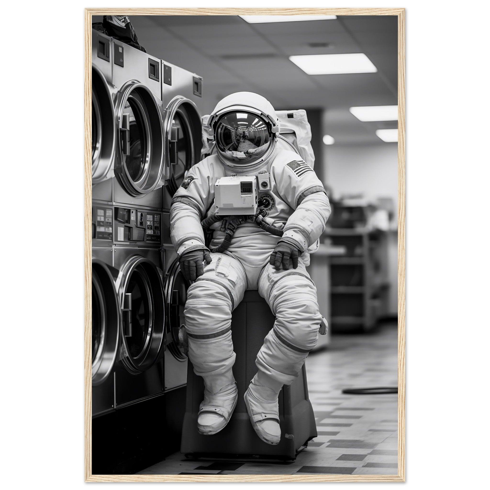 Astronaut Wäscherei (Laundry) - Printree.ch AI, Andri Hofmann, Poster, Raumfahrt