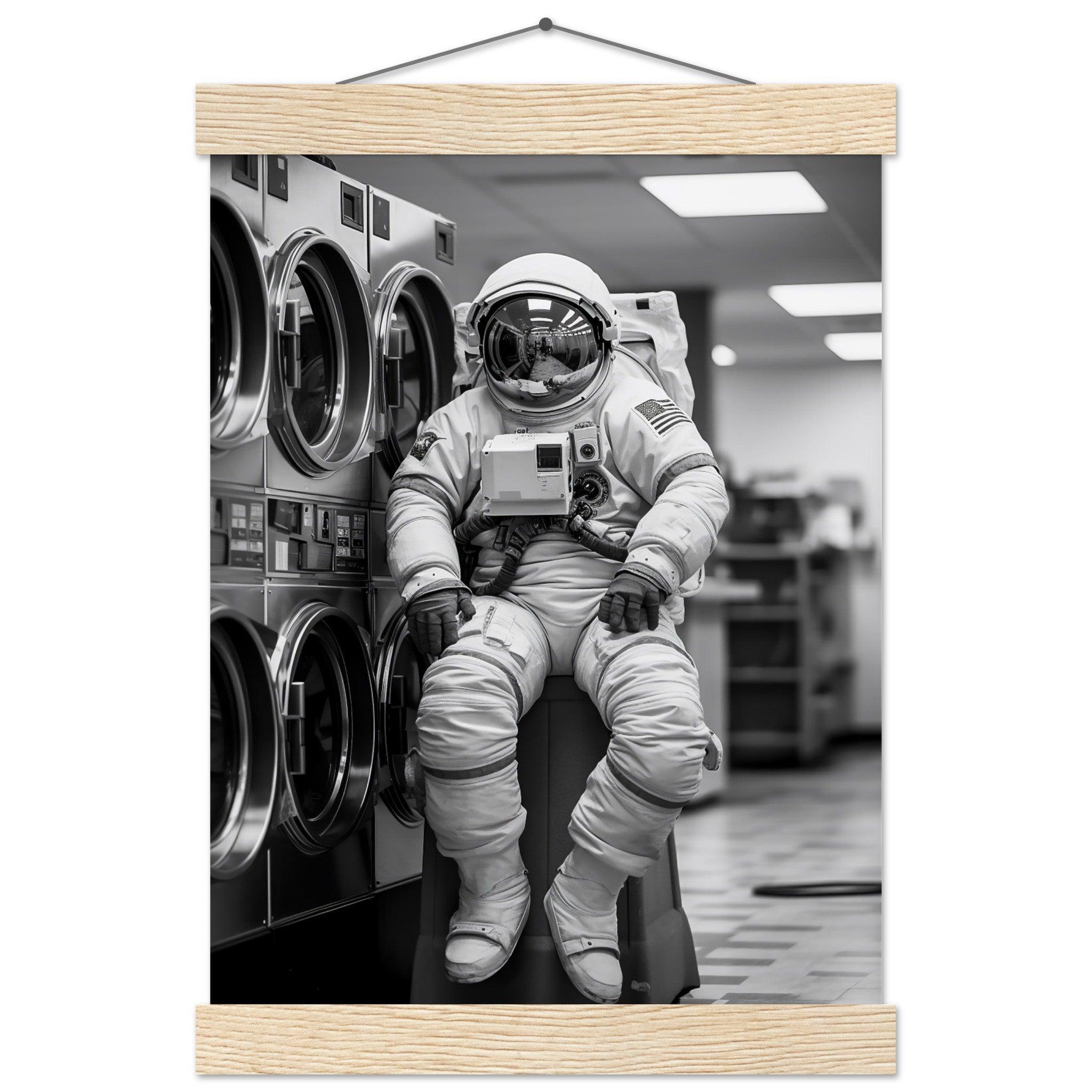 Astronaut Wäscherei (Laundry) - Printree.ch AI, Andri Hofmann, Poster, Raumfahrt