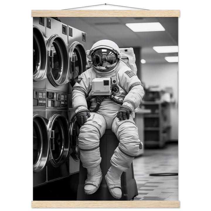 Astronaut Wäscherei (Laundry) - Printree.ch AI, Andri Hofmann, Poster, Raumfahrt