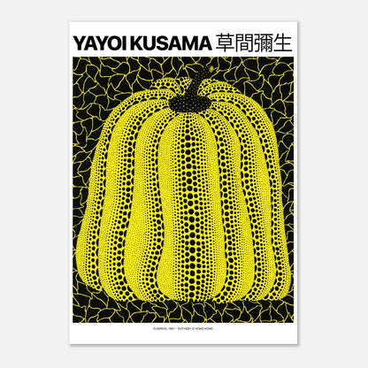 "Pumpkin, 1981" von Yayoi Kusama, Hochwertiger Kunstdruck,  21x29.7 cm / 8x12"-A3 (29.7 x 42  cm)-45x60 cm / 18x24″-50x70 cm / 20x28″-60x80 cm / 24x32″-70x100 cm / 28x40″,  Printree.ch